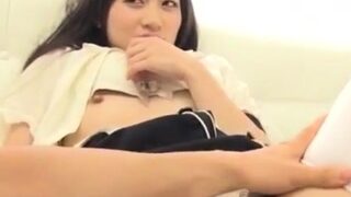 slut little asian slut fingering herself on live webcam