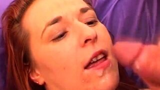 Amateur cute redhead blowjob