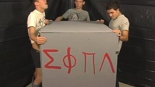 Gay pantie blowjob The glory hole cage is back!