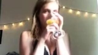Blonde Teen Solo Masturbating On Webcam