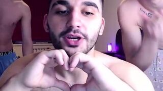 Gay twink masturbates on webcam