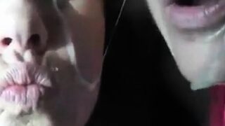 Gesichtsbesamung zu dritt im Zug