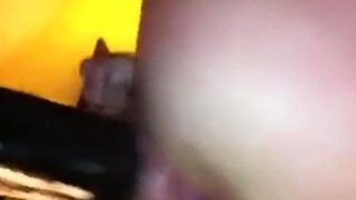Girl coming on a hard black dick