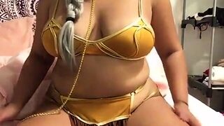 Big boobs milf masturbates with her dildo