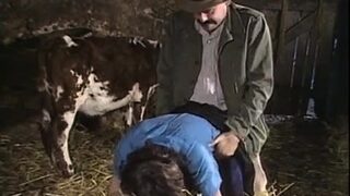 Hardcore vintage anal sex outdoors