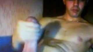smooth turkish guy wanking huge thick cock on cam