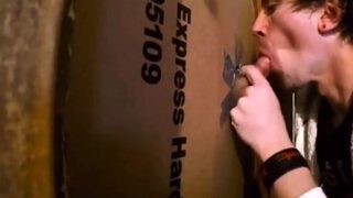 Twink takes the cum in his mouth at homemade GH swallows