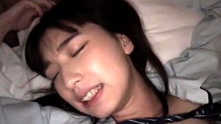 Close up POV of teen sucking cock