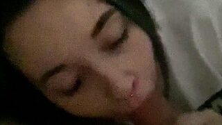 Cute brunette young hookup amateur teen blowjob