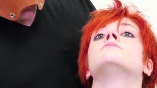 Rough gag slap choke and dom sub bondage dungeon first