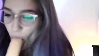 Small titted babe toys her pussy on webcam