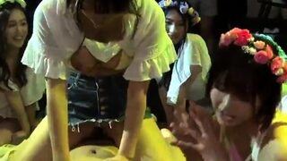 Tokyo hot Japanese group sex creampie