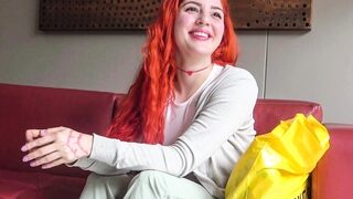 Pale Latina Red Head Opened Up for A Job