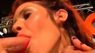 Pretty cuties love to give salacious blow gangbang