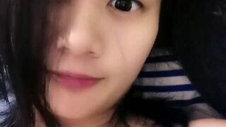 Naughty Asian milf Julia solo masturbation close up