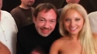 Amateur woman gangbanged by regular joes