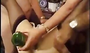 British Amateur Granny Gangbang
