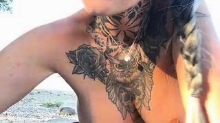 Amateur blondie solo anal masturbation