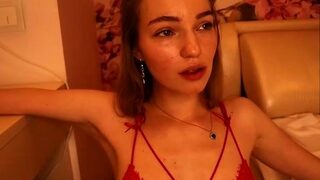 Cute curly brunette solo webcam masturbation