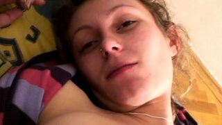 Enticing blond lovely gal getting team-fucked