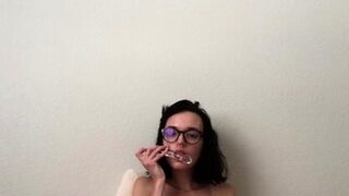 Chubby Brunette Big Boobs Dildo Masturbation