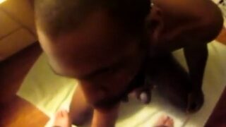 White Master Gives Black Slave A Bath