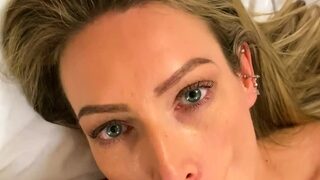 Blond slut fucks and sucks big cock to get a facial cumshot