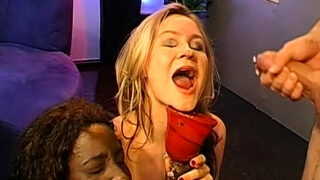 Loads of sex goo during gang group-sex