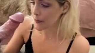 Amateur Blonde Blowjob handjob Huge Facial
