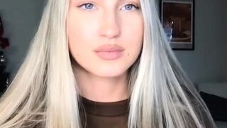 Cute curly brunette solo webcam masturbation