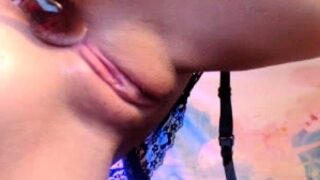 Bikini blonde amateurs first anal sex while useing a toy
