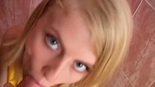 Fang riding together with blowjob by exquisite woman Katie B