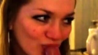 Beautiful edging suffering blowjob