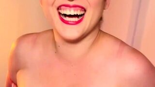 Chubby Brunette Big Boobs Dildo Masturbation