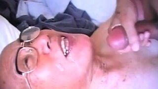Gay getting anally fucked and facial cumshoted in a gangbang