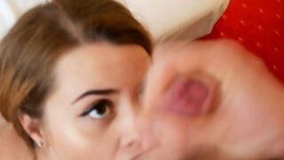 Homemade amateur blonde teen blowjob and cumshot