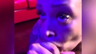 Interracial blowjob and handjob
