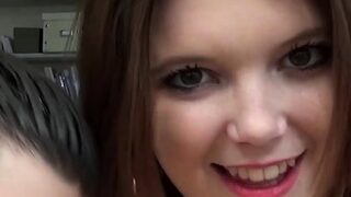 Angela 19 yo first threesome with her 2 friends