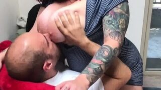 Hairypussy BBW slut gets fucked in bush