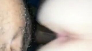 Horny white chick fucked Interracial