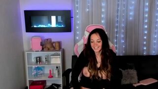 Stacked brunette goes solo toys and masturbation