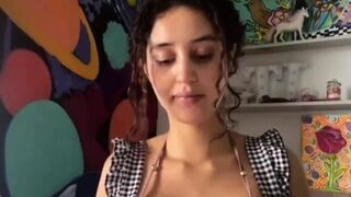 Amateur striptease and Solo masturbation