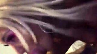 Blonde Blowjob Babe Performs A Sloppy POV Cocksucking