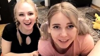 Cute blonde teen girlfriend awesome POV blowjob