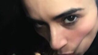 Skinny girl bareback sex in car