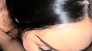 Natural Boobs Babe POV Blowjob
