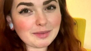 Redheaded amateur MILF with a sex toy on webcam show
