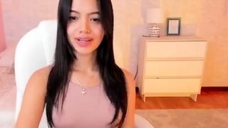 Cute curly brunette solo webcam masturbation