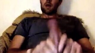 Sexy French Str8 Guy Shoots All Over Himself 214