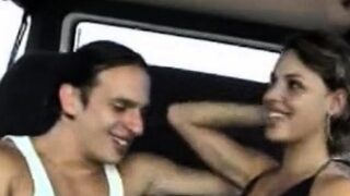 Skilled bimbo Gloria with big natural tits fucked in fanny